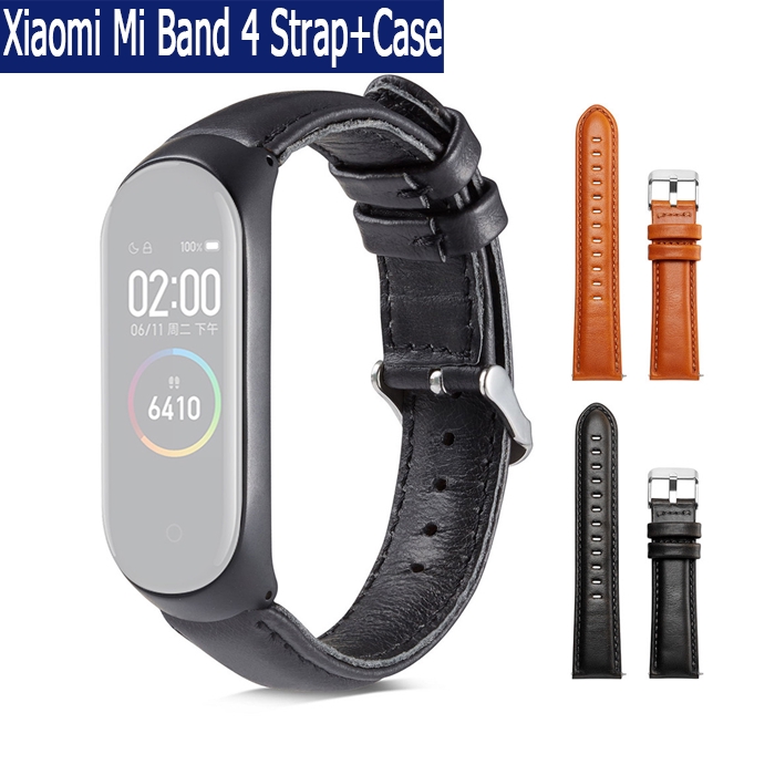 Wristband Band Strap + Metal Case For Xiaomi Mi Band 4 Bracelet