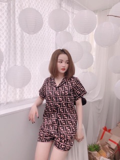Bộ lụa satin cao cấp mặc nhà nữ The Jume