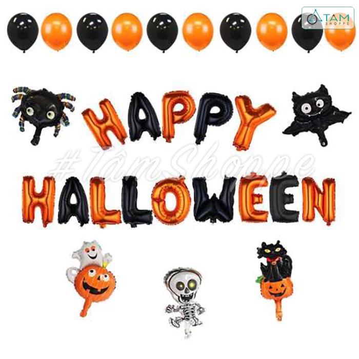 [DÀY - ĐẸP] Bong bóng chữ Happy Halloween PA-BBNh-03