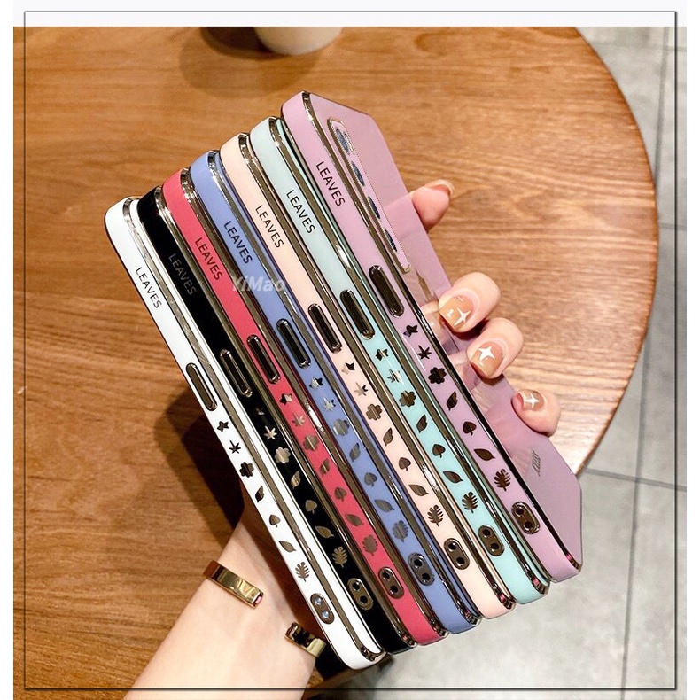 Ốp Điện Thoại Hình Vuông Họa Tiết Lá Phong Cho Vivo 1907 1920 1919 1818 1819 1935 1938 1915 1901 1906 1902 1903 1904