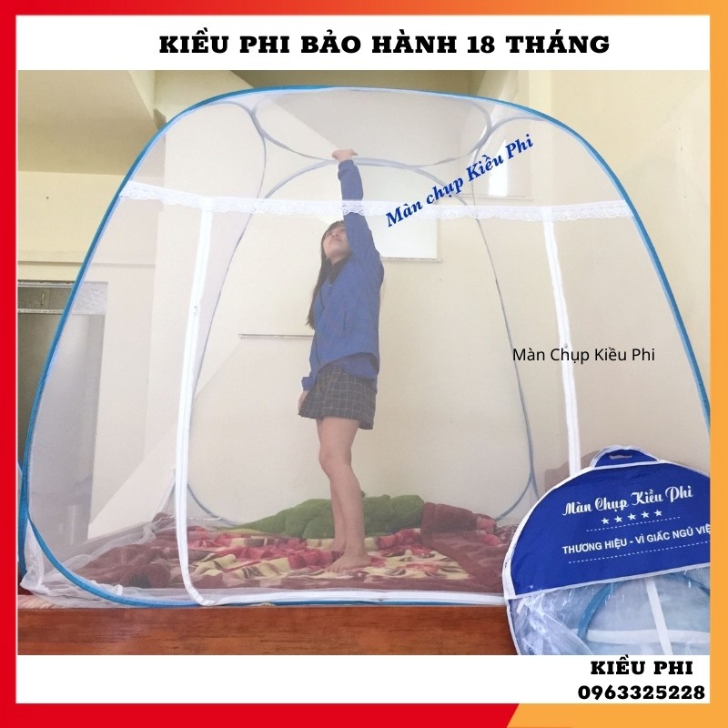 Mùng chụp tự bung cao cấp KIỀU PHI  - màn tự bung người lớn đỉnh rộng gấp gọn 1m2 1m6 1m8 2m2  cực thoáng