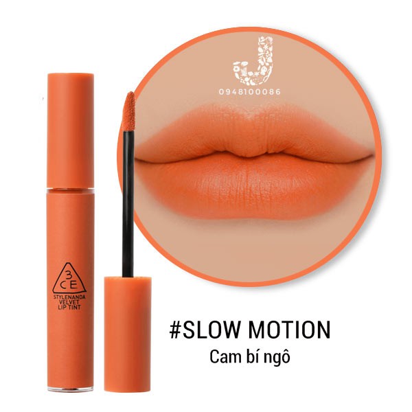 Son 3CE Velvet Lip Tint màu #Slow Motion – Cam Bí Ngô