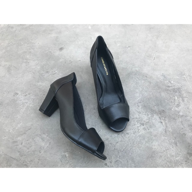 Giày công sở hở mũi đơn giản