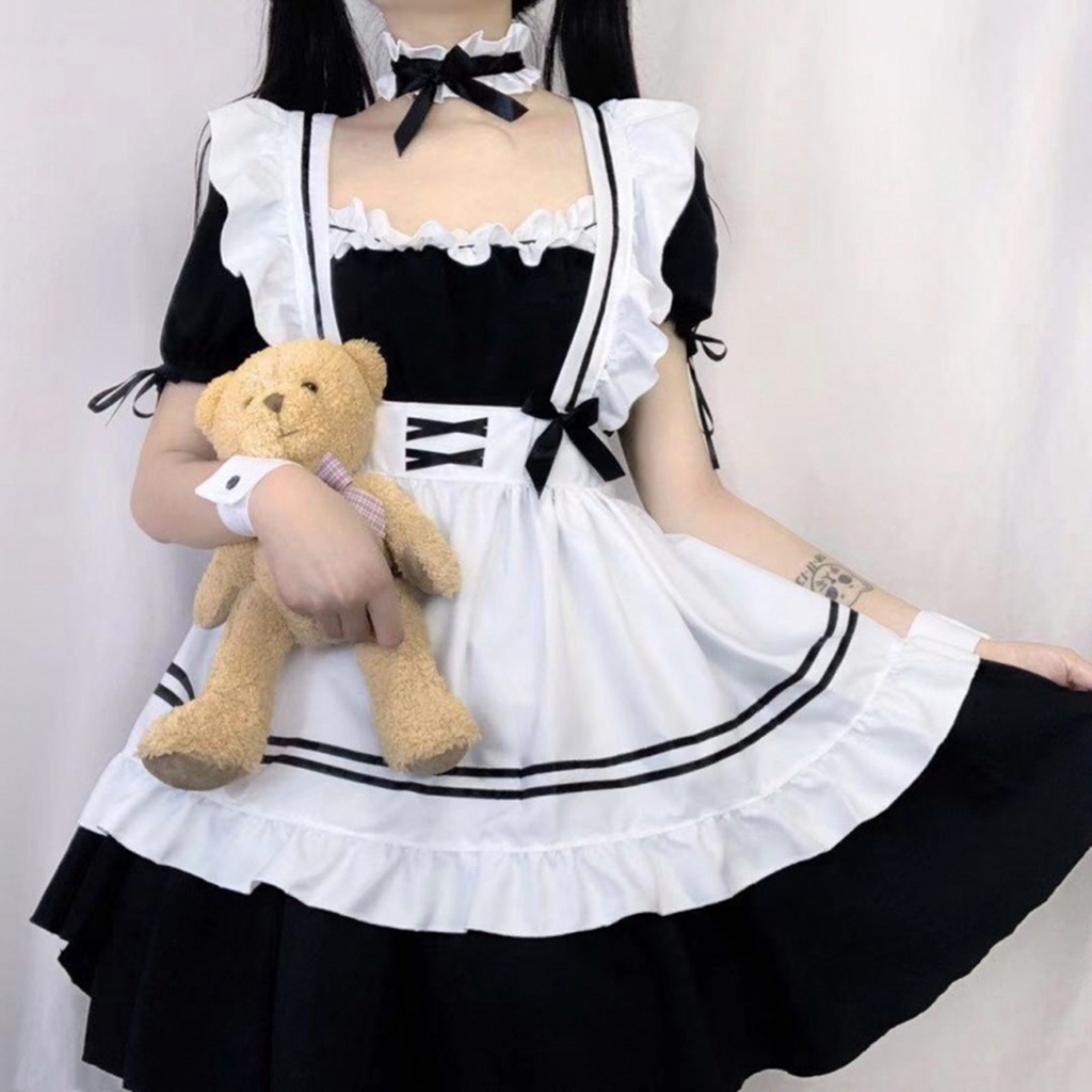 Set đồ hóa trang cô hầu gái phong cách lolita Nhật Bản ngọt ngào dành cho nữ | WebRaoVat - webraovat.net.vn