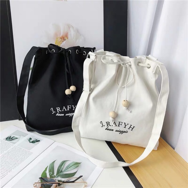Túi tote 2 in 1 đeo vai và đeo chéo dạng rút ulzzang