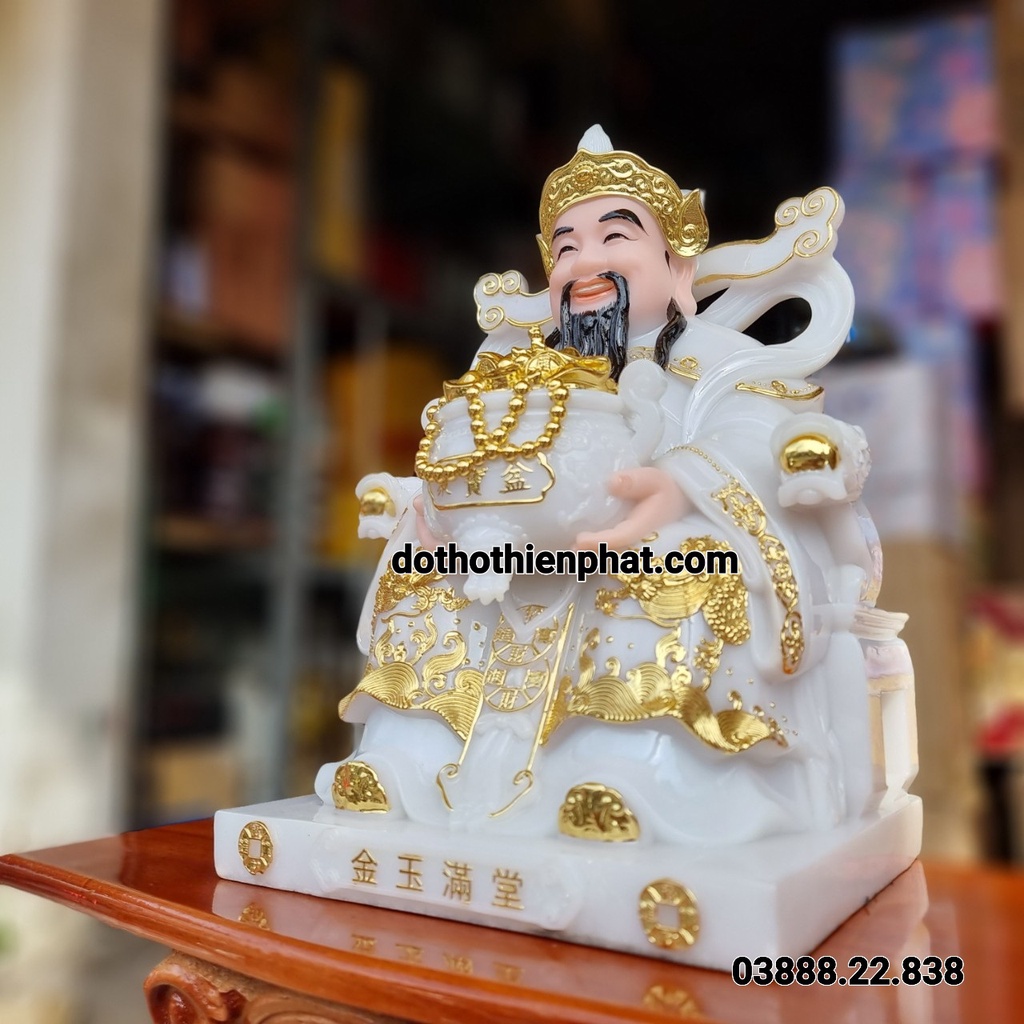 Ông thần tiền đá 10in cao 25 cm