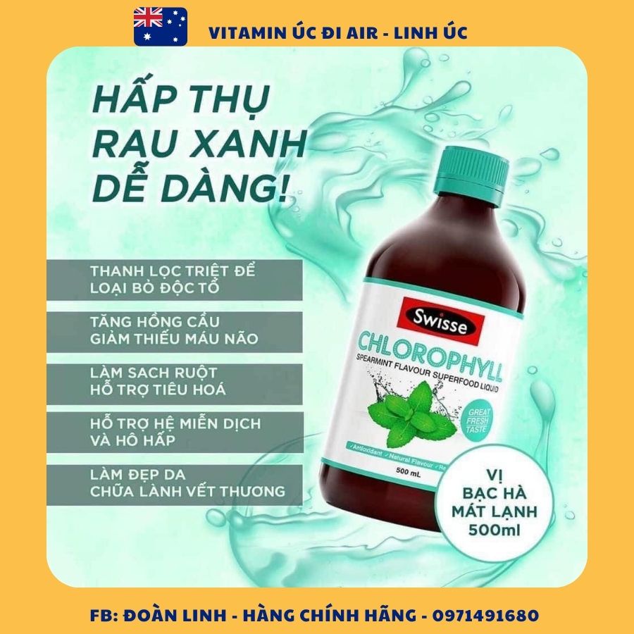 Nước diệp lục Swisse Chlorophyll 500ml