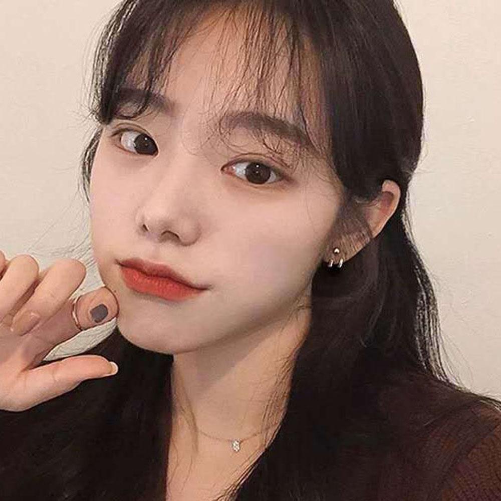 Khuyên Tai Kim Loại Đính Hạt Đơn Giản Hợp Thời Trang Cho Nữ BACK2LIFE