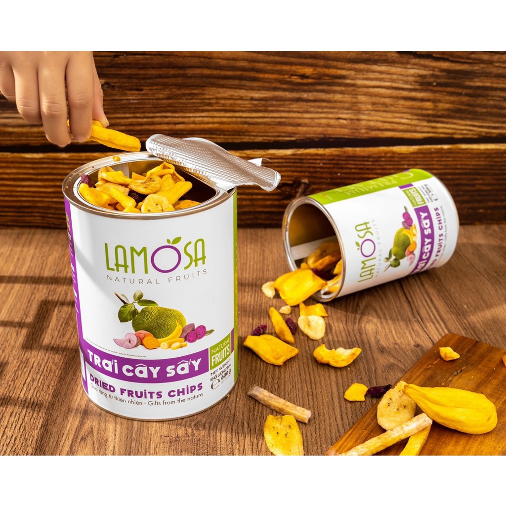 [SenXanh Foods] Trái cây sấy 600G - LAMOSA Dried fruit chips