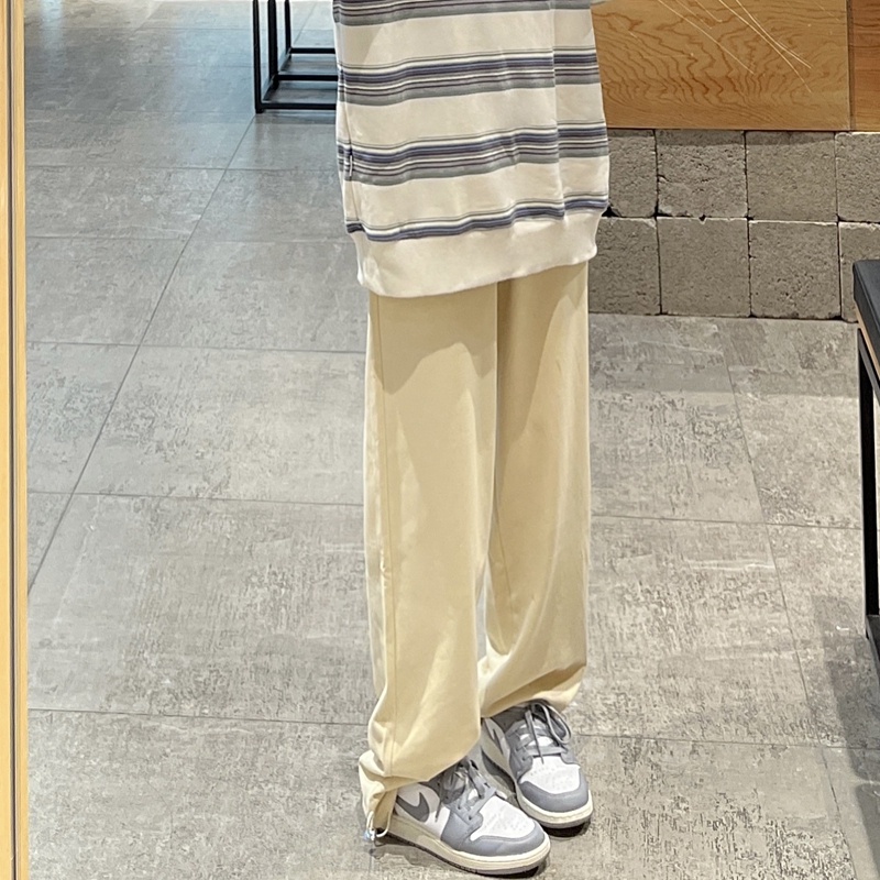 Quần dài SUXI lưng cao đơn giản phối dây rút thời trang trẻ trung cho nữ