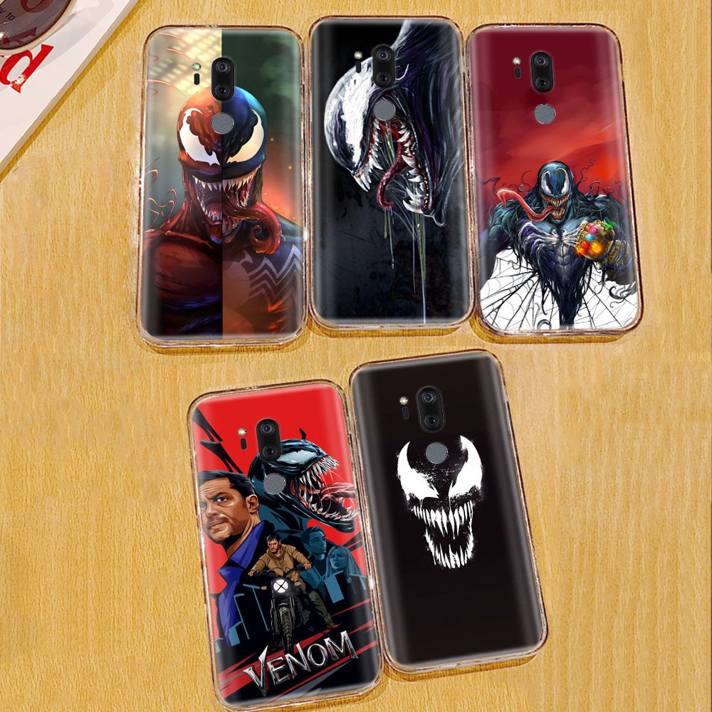 Ốp Lưng Trong Suốt In Hình Venom Marvel Cho Lg K40 K50 K62 V50 V50S V60 Plus Q52 Max K12 Prime