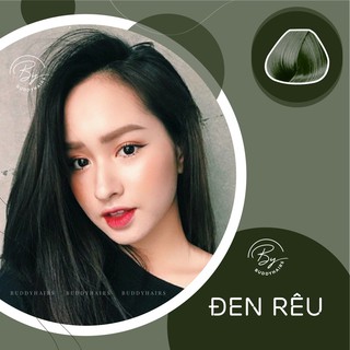 Thuốc nhuộm tóc ĐEN RÊU, RÊU TRẦM không cần dùng Thuốc tẩy tóc của Buddyhairs, Buddy.hairs tặng kèm găng tay, mũ trùm