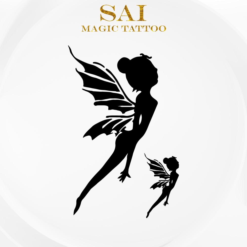 Miếng dán hình xăm tạm thời SAI MAGIC TATTOO 10CM×06CM chống thấm nước lâu trôi lên đến 2 tuần 037