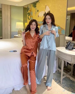 Bộ lụa cộc tay quần dài