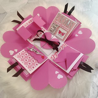 Hộp quà Lovebox Exploding Box - Mẫu Hồng