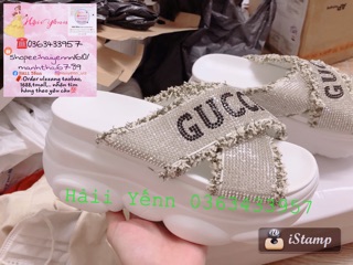 Sandal đế bự đính đá ORDER ( kèm video + ảnh thật )