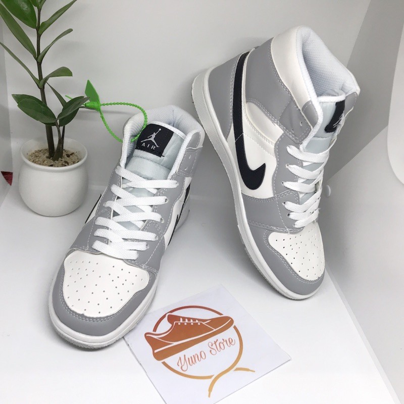 [ Hot Trend - Free Ship ] Giày thể Thao Jd1 Xám cao cổ nam/nữ cao cấp - Yuno Store | BigBuy360 - bigbuy360.vn