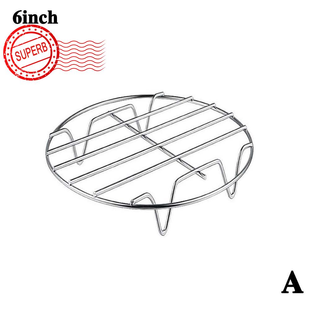 Khay Nướng Bánh Bằng Thép Không Gỉ Một Tầng Phù Hợp Cho Nồi Chiên Không Dầu 2.5qt-6.4qt Y6H0
