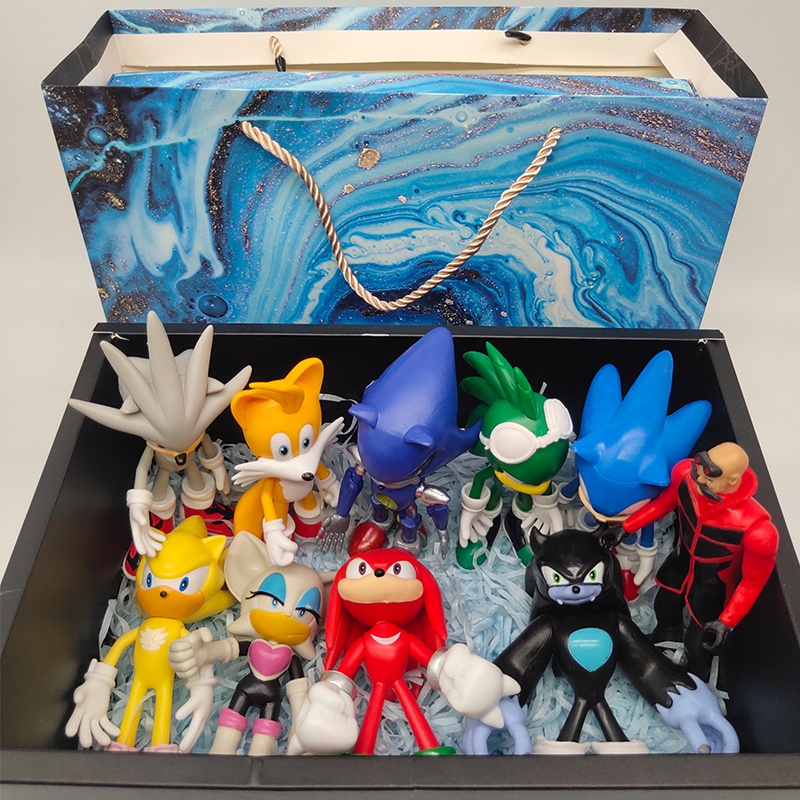 Set 10 Mô Hình Nhân Vật Super Sonic The Hedgehog