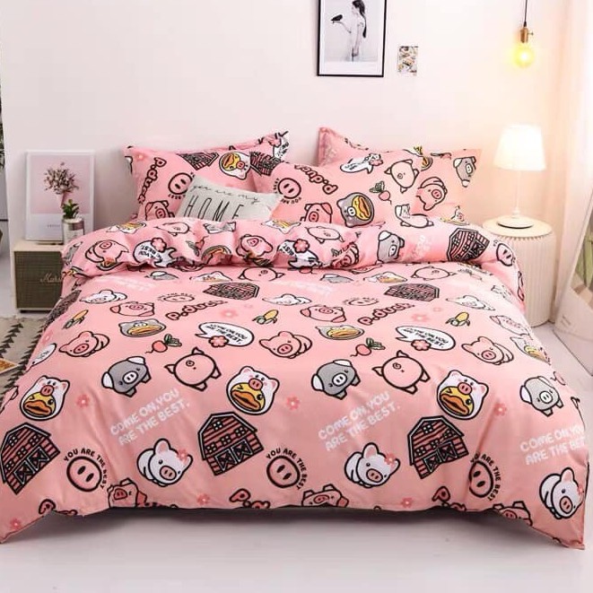 Ga gối poly cotton May Bedding bo chun bọc đệm kèm 2 vỏ gối kích thước m6 và m8 nhiều mẫu | BigBuy360 - bigbuy360.vn