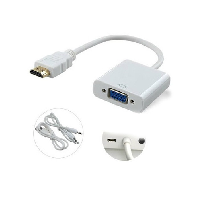 Cáp chuyển đổi HDMI sang VGA kèm cổng tai nghe và USB dùng cho tivi , máy chiếu , laptop youngcityshop 30.000