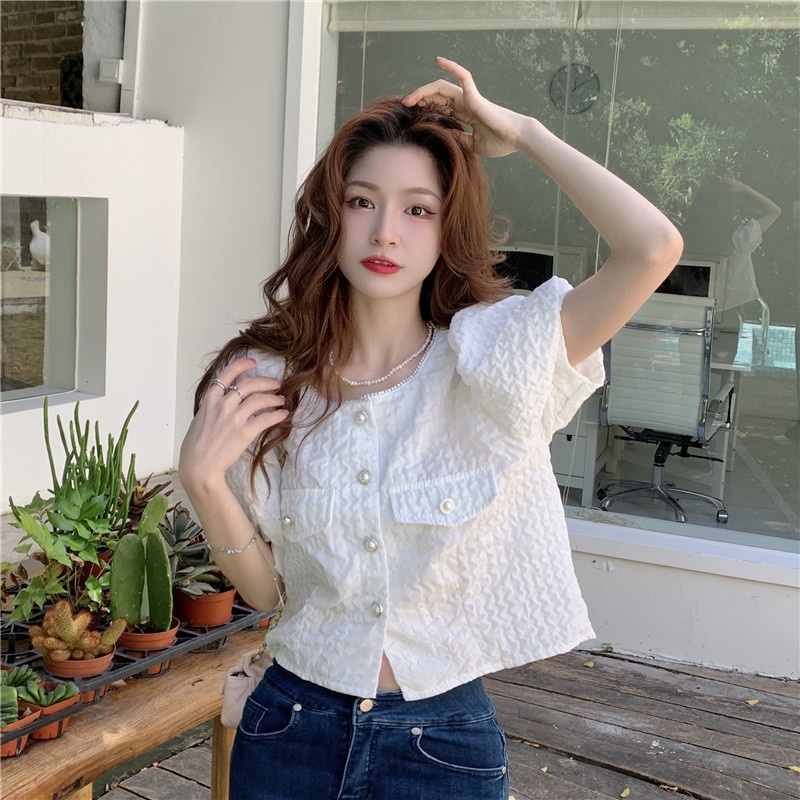 Áo Sơ Mi Ngắn Tay Thời Trang Mùa Hè Dễ Phối Đồ Dành Cho Nữ