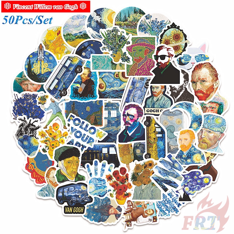 ❉ Vincent Willem van Gogh - Series 02 Stickers ❉ 50Pcs/Set DIY Fashion Decals Doodle Stickers
