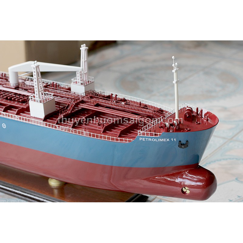 Mô hình tàu chở dầu gỗ trang trí Petrolimex Oil Tanker 100cm