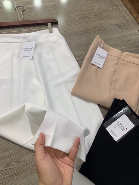 QUẦN NỮ ỐNG RỘNG XUÔNG SƯỜN CẠP CAO CHẤT TUYẾT MƯA