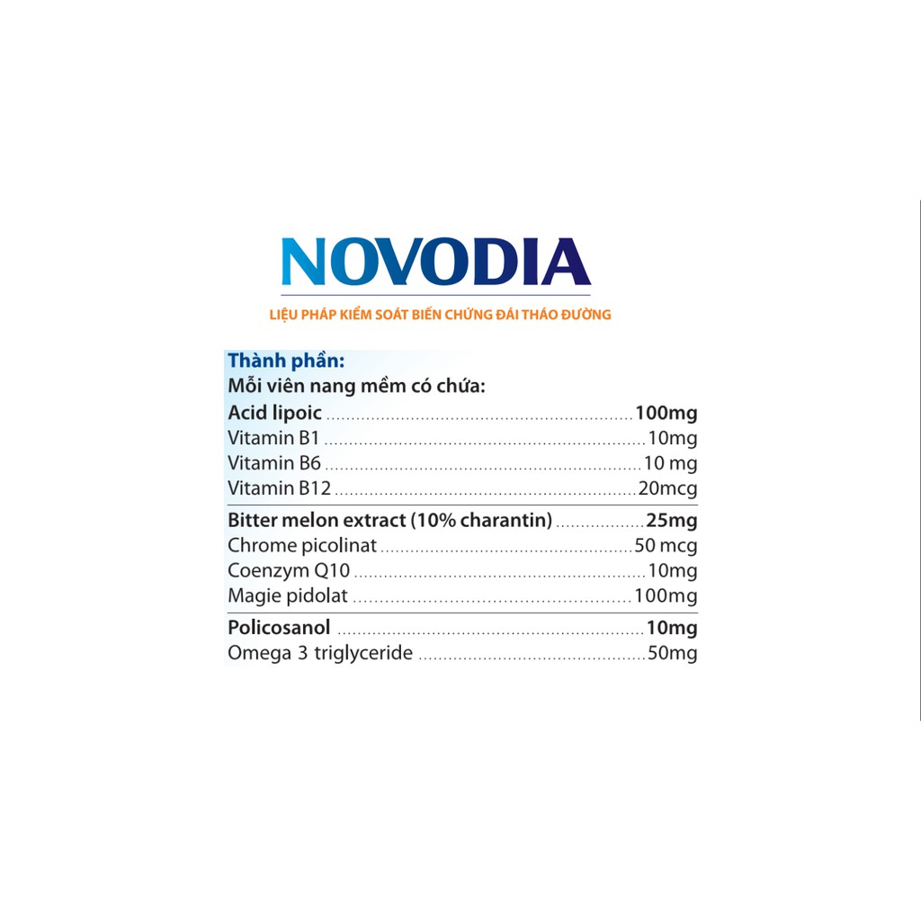 ❤️NOVODIA – VIÊN UỐNG PHÒNG NGỪA BIẾN CHỨNG TIỂU ĐƯỜNG !