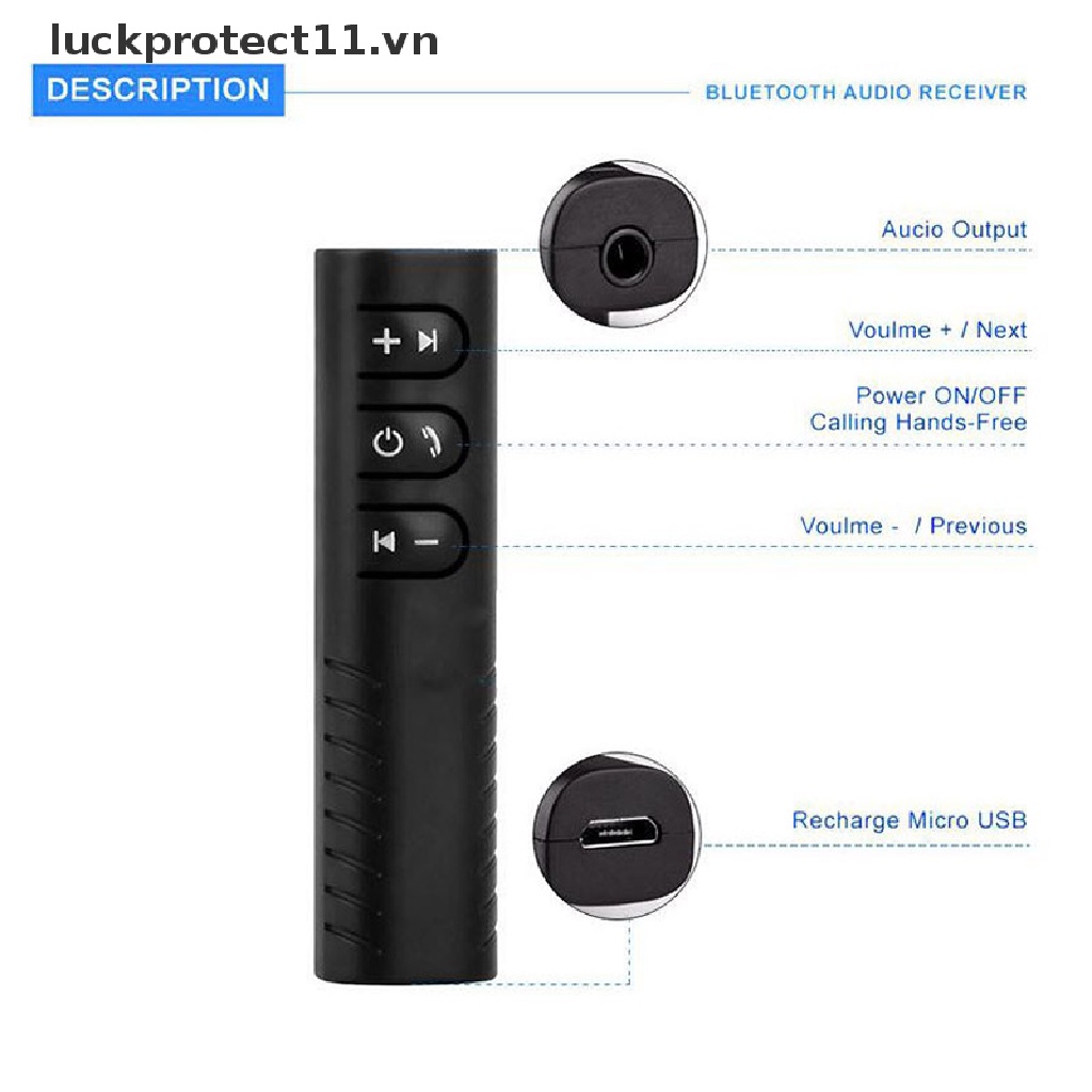 Thiết bị truyền nhận tín hiệu âm thanh Bluetooth 3.5 AUX không dây cho xe hơi cao cấp