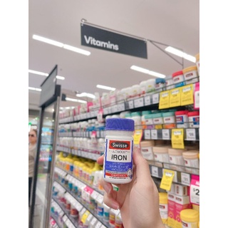 Sắt Swisse Ultiboost Iron với vitamin C, tảo xoắn 30 viên - Bổ sung sắt hữu cơ