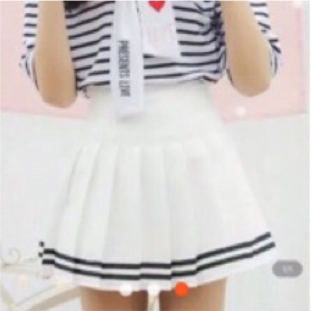 🌙 Chân váy ngắn thủy thủ Tennis xếp li Kaki lưng cao có quần trong các Ulzzang các loại | BigBuy360 - bigbuy360.vn