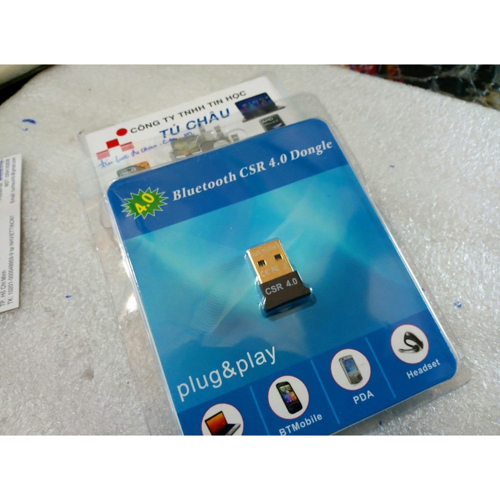 Bluetooth USB CSR 4.0 Dongle, Mini nhỏ, tự nhận driver _Tương thích nhiều thiết bị