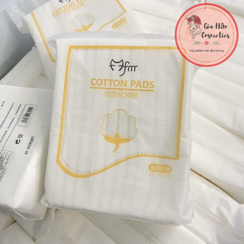 Bông tẩy trang 3 lớp Cotton Pads túi 222 miếng