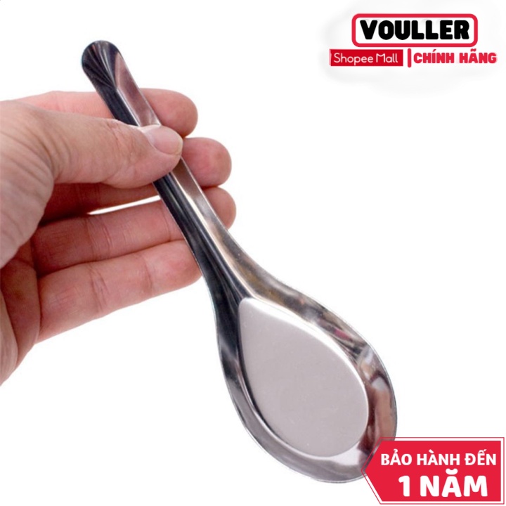 Thìa Phở Muỗng Ăn Cơm Bằng Inox Vouller Cao Cấp Hàng Dày 15Cm