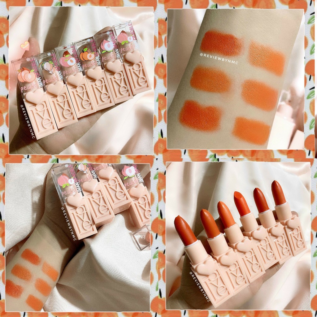 Sét 6 Son thỏi IMAN peach Love