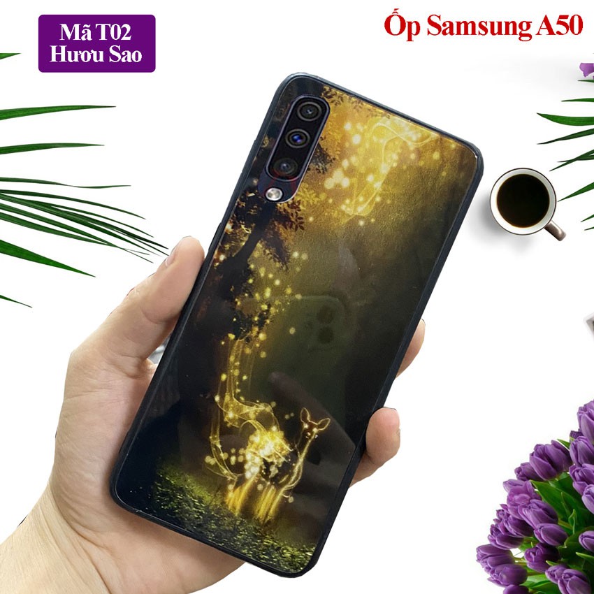 [Freeship] Ốp lưng Samsung A50, ốp điện thoại ss Galaxy A50 mặt kính in hoa văn đẹp, sang trọng, chống trầy xước.