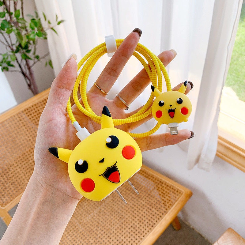 Vỏ Bảo Vệ Hộp Sạc Tai Nghe Apple 13 iPhone12 11pro Hình Pikachu Đáng Yêu