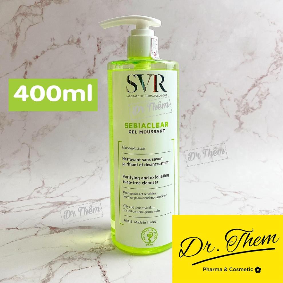 ✅[CHÍNH HÃNG] Sữa Rửa Mặt SVR Không Chứa Xà Phòng Sebiaclear Gel Moussant Loại Bỏ Tế Bào Da Chết SRM 55ml-200ml-400ml