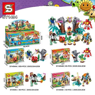 Bộ Đồ Chơi Lego Minecraft 4 IN 1 - Minecraft plant & zombie - 400+ Mảnh - Mã SY1494