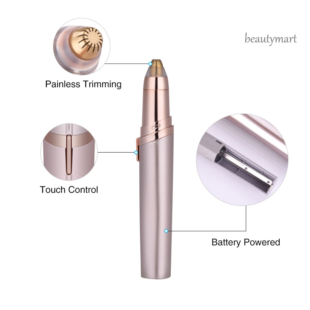 [Hàng mới về] Máy cạo lông mày dạng thỏi son bằng điện không đau tiện dụng