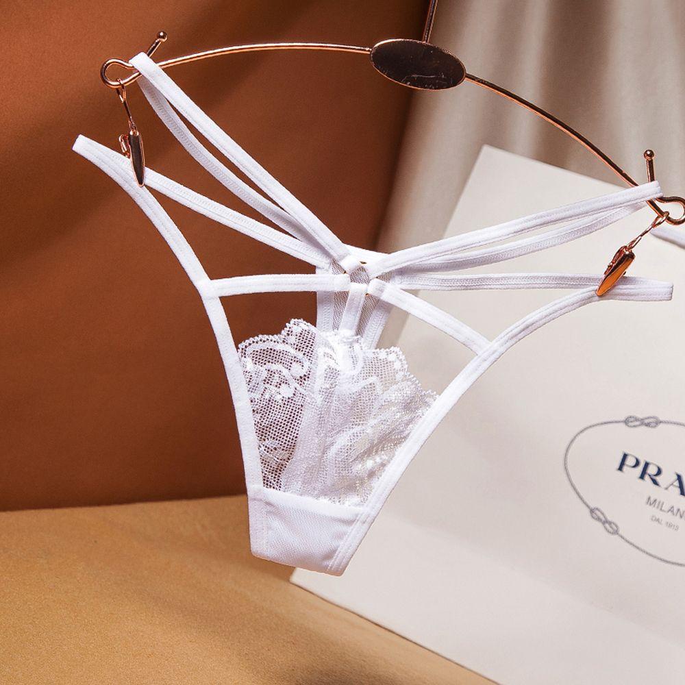 AROMA Quần Lót Dây Trong Suốt Hoạ Tiết Hoa Thiết Kế Dây Đan Chéo Quyến Rũ