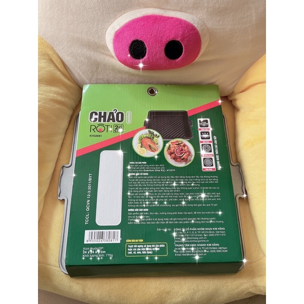 Chảo nướng chống dính KIM HẰNG nhôm adc roti 24cm