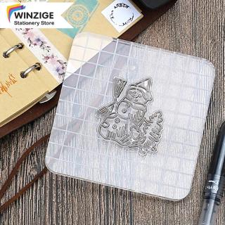 Con dấu hình vuông bằng Acrylic trong suốt chuyên dùng cho trang trí sổ tay