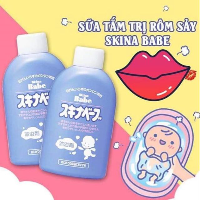 Sữa tắm trị rôm sảy Skina Babe Nhật Bản 500ml