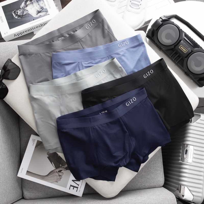 Combo 3 quần lót nam boxer đùi Gizo chất vải gỗ sồi siêu thoáng mềm mịn GIZ01A