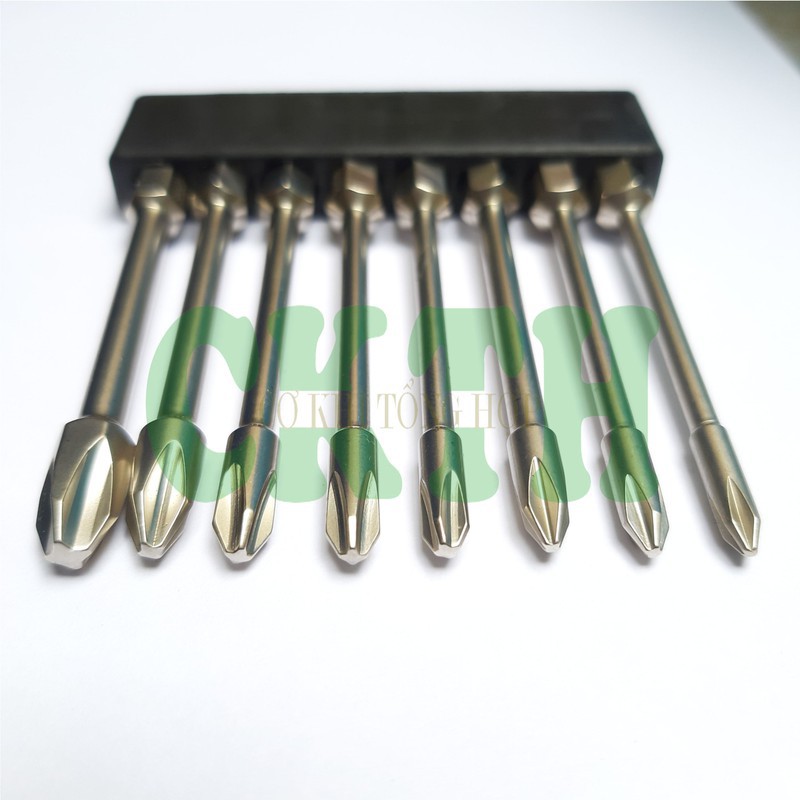 Mũi vít bake, Bộ 8 mũi tô vít 4 cạnh  dài 75mm hãng BROPPE cao cấp dùng cho máy khoan máy vặn vít