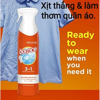 Xịt thẳng & làm thơm quần áo downy - bounce rapid touch - up 3 in 1