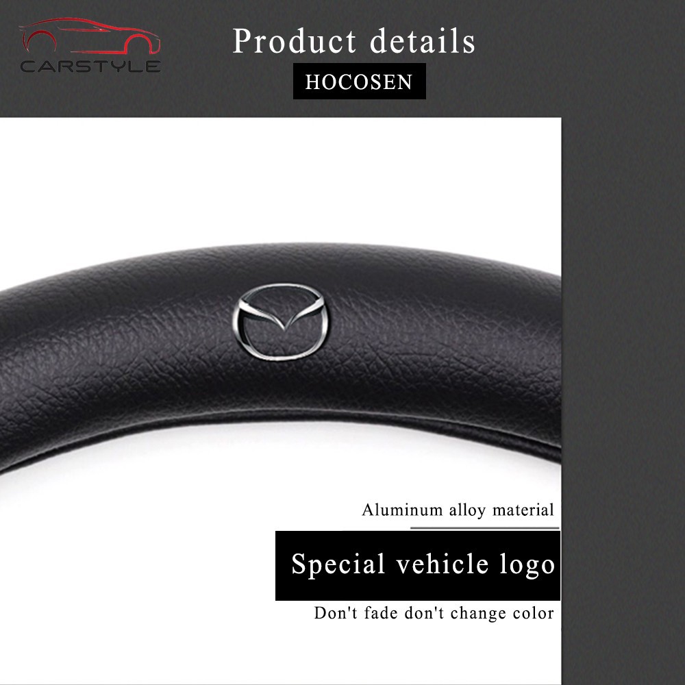 Vỏ bọc vô lăng lái xe hơi bằng da bò cao cấp đẹp mắt dành cho Mazda 2 Mazda 3 Mazda 6 CX-3 CX-5 CX-9 MX-5 BT-50 CX30 CX4 CX9 Vô Lăng Xe Ô tô